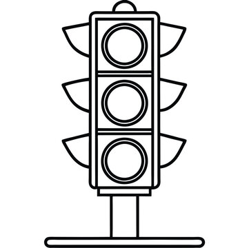 recommend clip art: Traffic light signal is a road traffic symbol icon vector sketch freehand outline hand drawn sketchy line art sign illustration