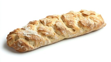 Artisan rustic ciabatta loaf bakery food photography indoor setting close-up airy texture and flavor