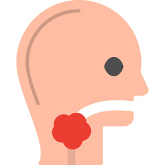 Throat Cancer Vector Icon