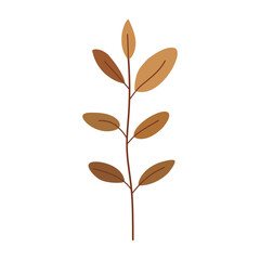 Plant leaf, branch. Icon, vector illustration, graphic design, flat style