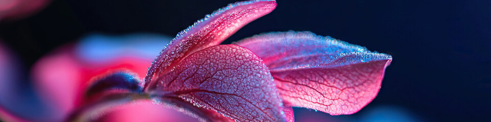 Close-up Photograph of Pink Flower Petal with Water Droplets