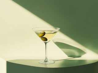 Refreshing drink in a minimalist setting highlights elegance and simplicity