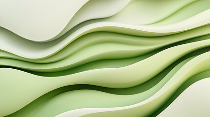 Obraz premium Abstract green wave background design, perfect for website banners or presentations