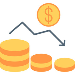 Money Loss Vector Icon