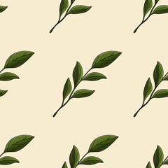 Seamless Pattern Magnolia Flower Big Design on Pastel Yellow Background