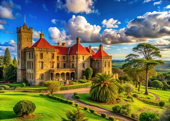 Fototapeta premium Lord Egerton Castle, Nakuru, Kenya: Majestic, historical property.