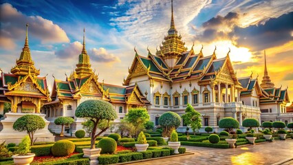 Naklejka premium Marvel at Bangkok's Grand Palace, a Thai treasure.
