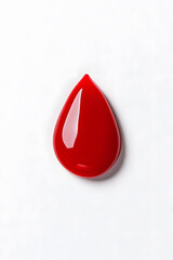 Fototapeta premium Realistic 3d red blood drop isolated on white background 