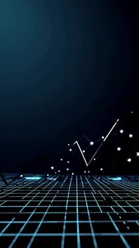 A pixel perfect line graph seamlessly emerges from a digital surface, symbolizing accuracy and data precision. Financial analytics, scientific visualization, and performance  in digital interface.
