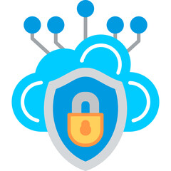 Cloud Security Vector Icon