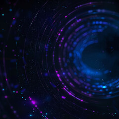 Obraz premium Futuristic Blue and Purple Glowing Circular Background