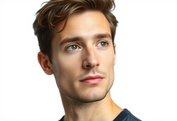 Fototapeta premium Half-length male portrait on white background