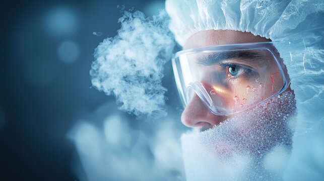 A scientist wearing protective gear conducting experiments with chemical compounds in a fume hood, highlighting the meticulous nature of laboratory research.