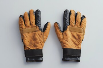 Pair of Durable Tan Leather Work Gloves