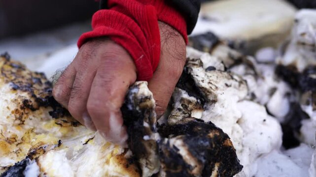 Burned Insulation Material Examination After Fire