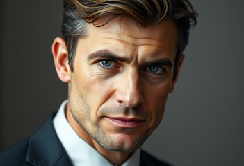 Male portrait with suit and tie