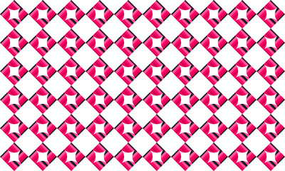 pink quoter dot arrange as star block grid on white background, design for fabric printing as repeat pattern, print patter, checker board bar strip