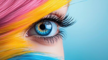 A swirl of vibrant colors and bold brushstrokes forming the shape of an eye, capturing the essence of vision, perception, and artistic expression.