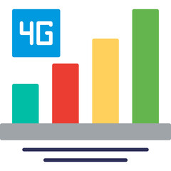 Fototapeta premium 4G Vector Icon
