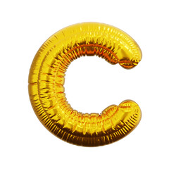 LETTER C BALLOON 3D ICON ILLUSTRATION