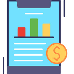 Financial Analytics Vector Icon