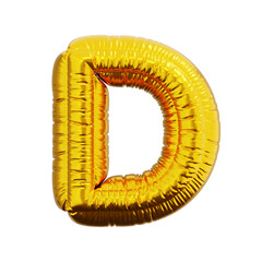 LETTER D BALLOON 3D ICON ILLUSTRATION