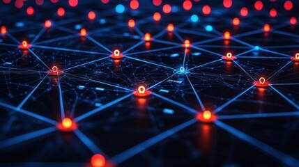 Abstract network connection nodes.