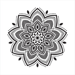 Mandala, Mandala pattern Stencil doodles, Round ornament patterns for Henna, Mehndi, Tattoo