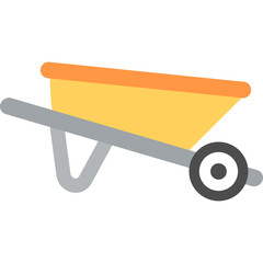Wheelbarrow Vector Icon