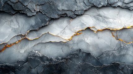 Abstract Grey and White Marble Texture with Gold Veins Elegant Luxury Background Design Image art   