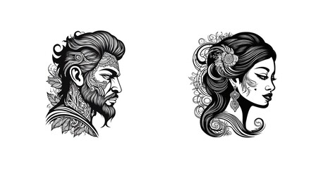 Tattoo Vorlage Menschen Gesichter