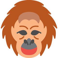 Orangutan Vector Icon