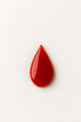 Fototapeta premium Realistic 3d red blood drop isolated on white background