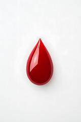 Fototapeta premium Realistic 3d red blood drop isolated on white background