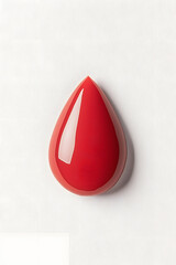 Fototapeta premium Realistic 3d red blood drop isolated on white background