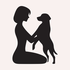 Dog Mom Mother's day dog lover silhouette clipart