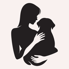 Dog Mom Mother's day dog lover silhouette clipart