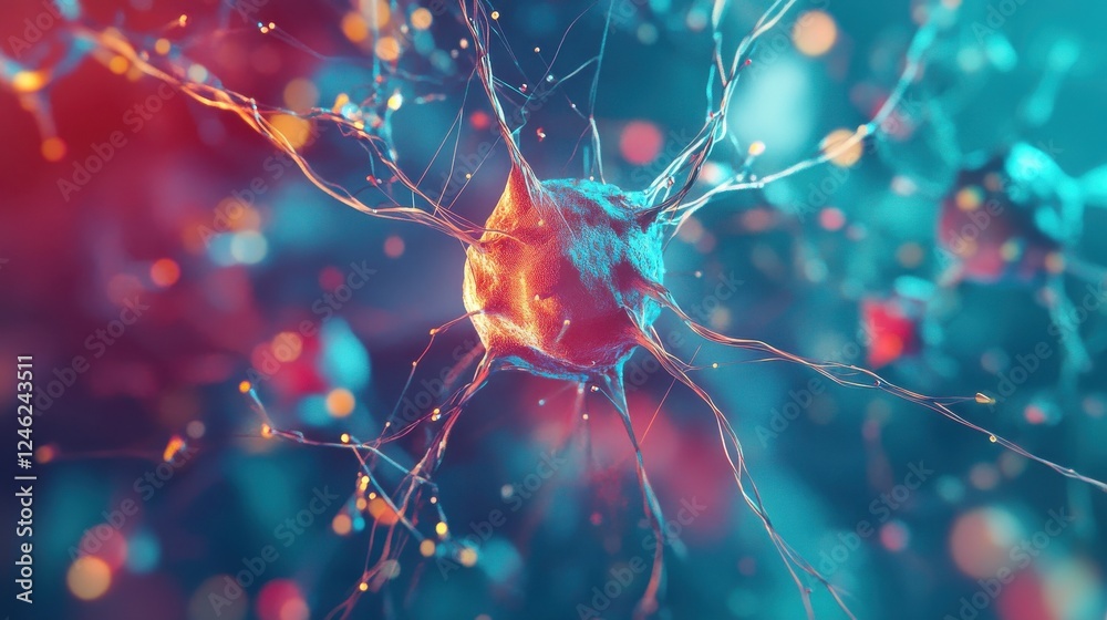 Poster neural network artificial intelligence tech low poly abstract background