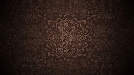 Brown Mandala Pattern Background