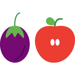 Fruits and Vegetables Vector Icon
