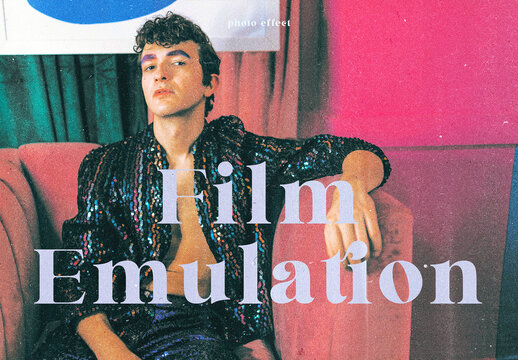 Retro Film Emulation Template Photo Effect