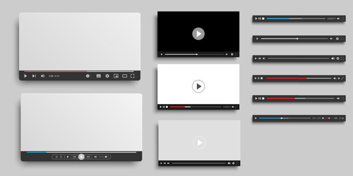 Video player interface and Audio or Video player progress loading bars