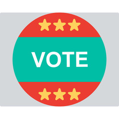 Vote Sticker Vector Icon