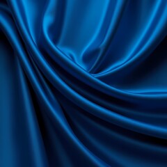 Obraz premium Futuristic sci‑fi composition featuring deep blue fabric draped in soft folds and bold sectional design