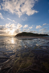 Beautiful view of Long Reef Headland in summer afternoon.
