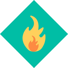 Danger of Flame Vector Icon