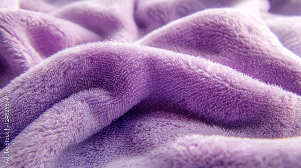 Poster delicate folds of plush purple fabric create a serene and comforting ambiance, softly reflecting lig