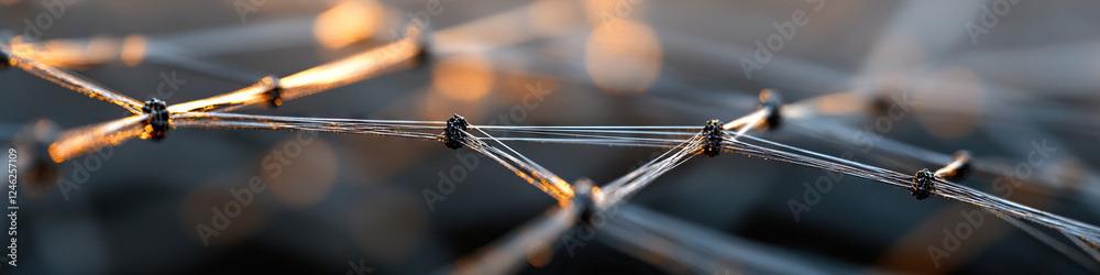 Poster abstract network structure with interconnected nodes