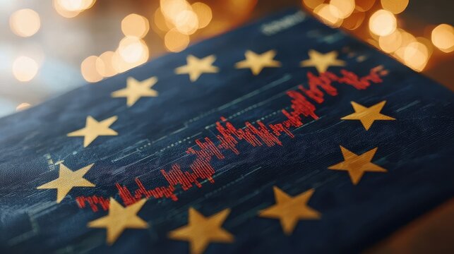 European Union financial analysis depicted through stock market fluctuations
