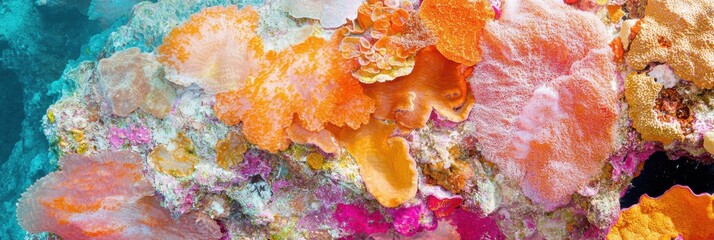 Vibrant marine life of colorful coral reef in underwater ecosystem